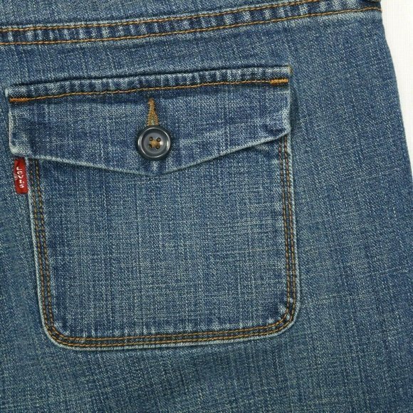Levi's 545 Low Boot Cut Jeans Distressed Stretch 14 x 31 Medium‎ - Picture 10 of 10